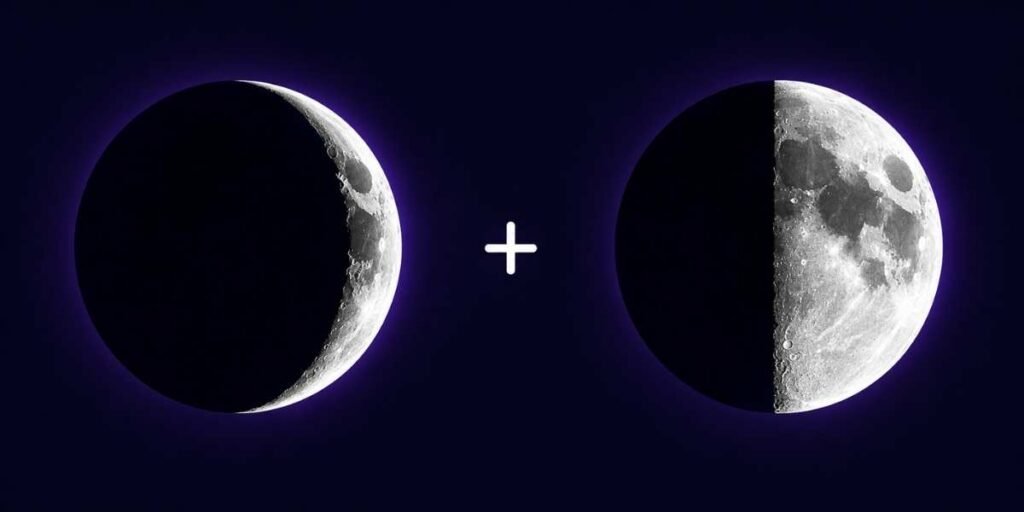 Waxing Crescent + First Quarter